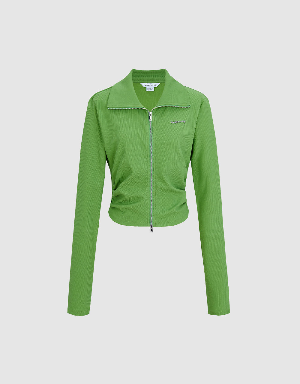 Zip Up Cropped Shirt