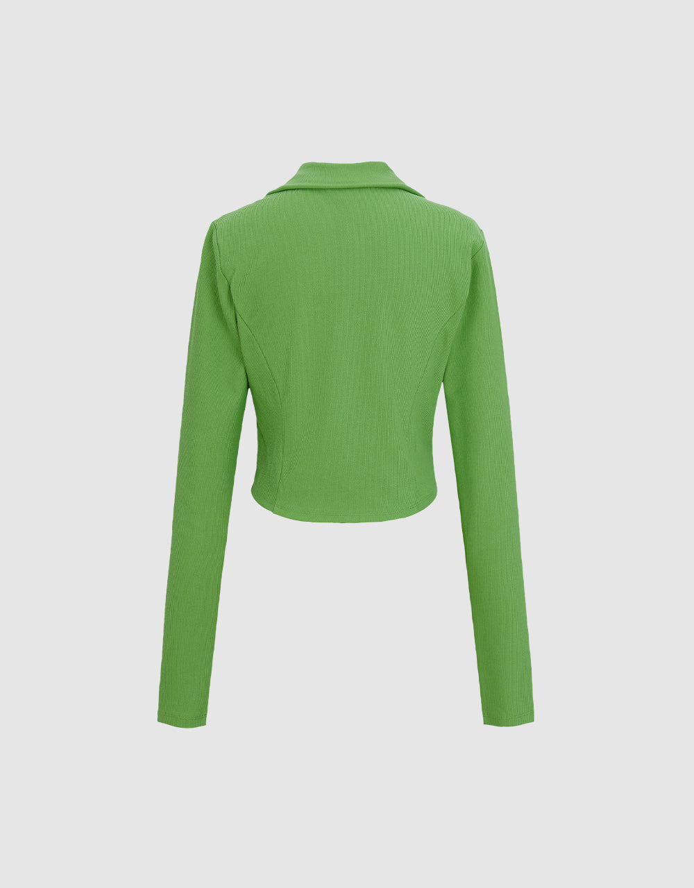 Zip Up Cropped Shirt