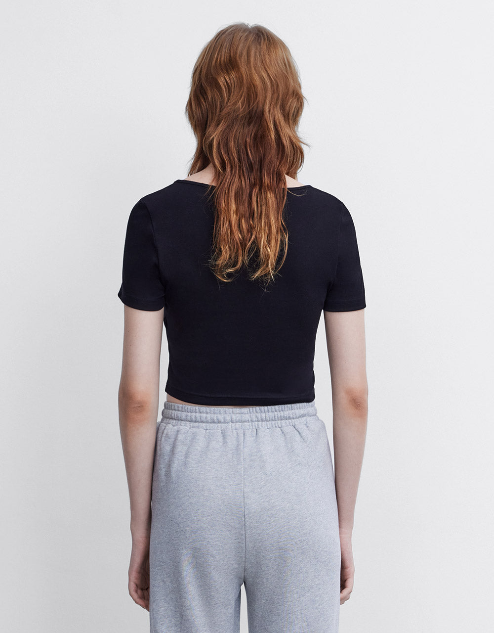 Cropped T-Shirt With Chain