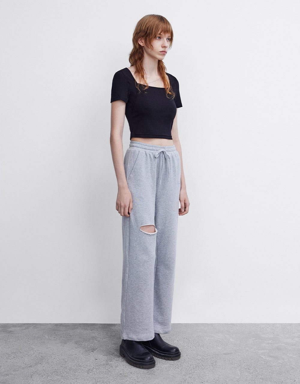 Cropped T-Shirt With Chain