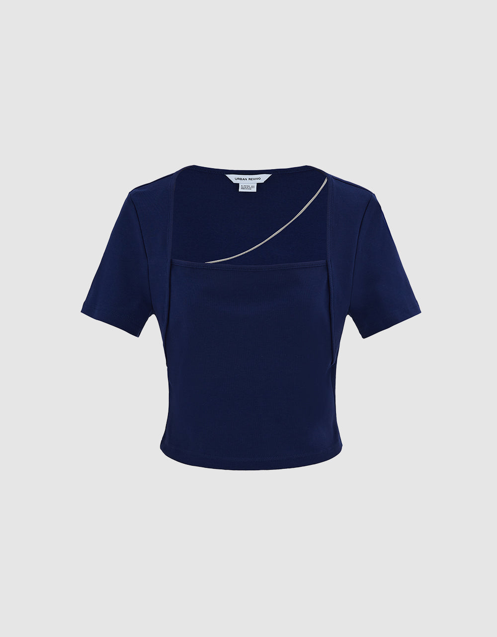 Cropped T-Shirt With Chain