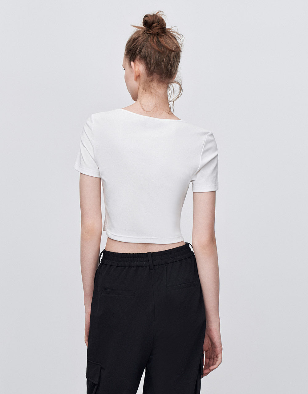 Cropped T-Shirt With Chain