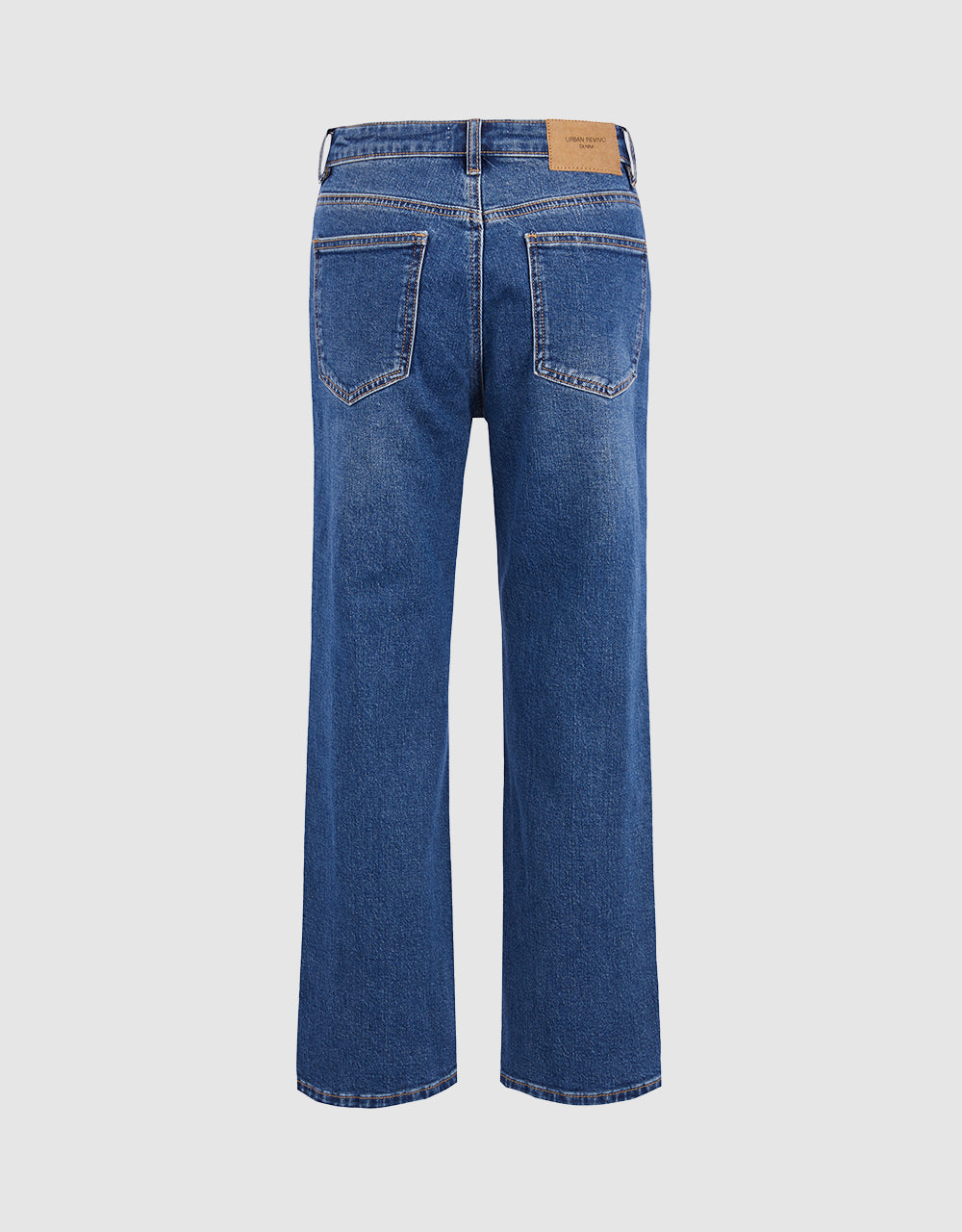 Slit Hem Straight Jeans