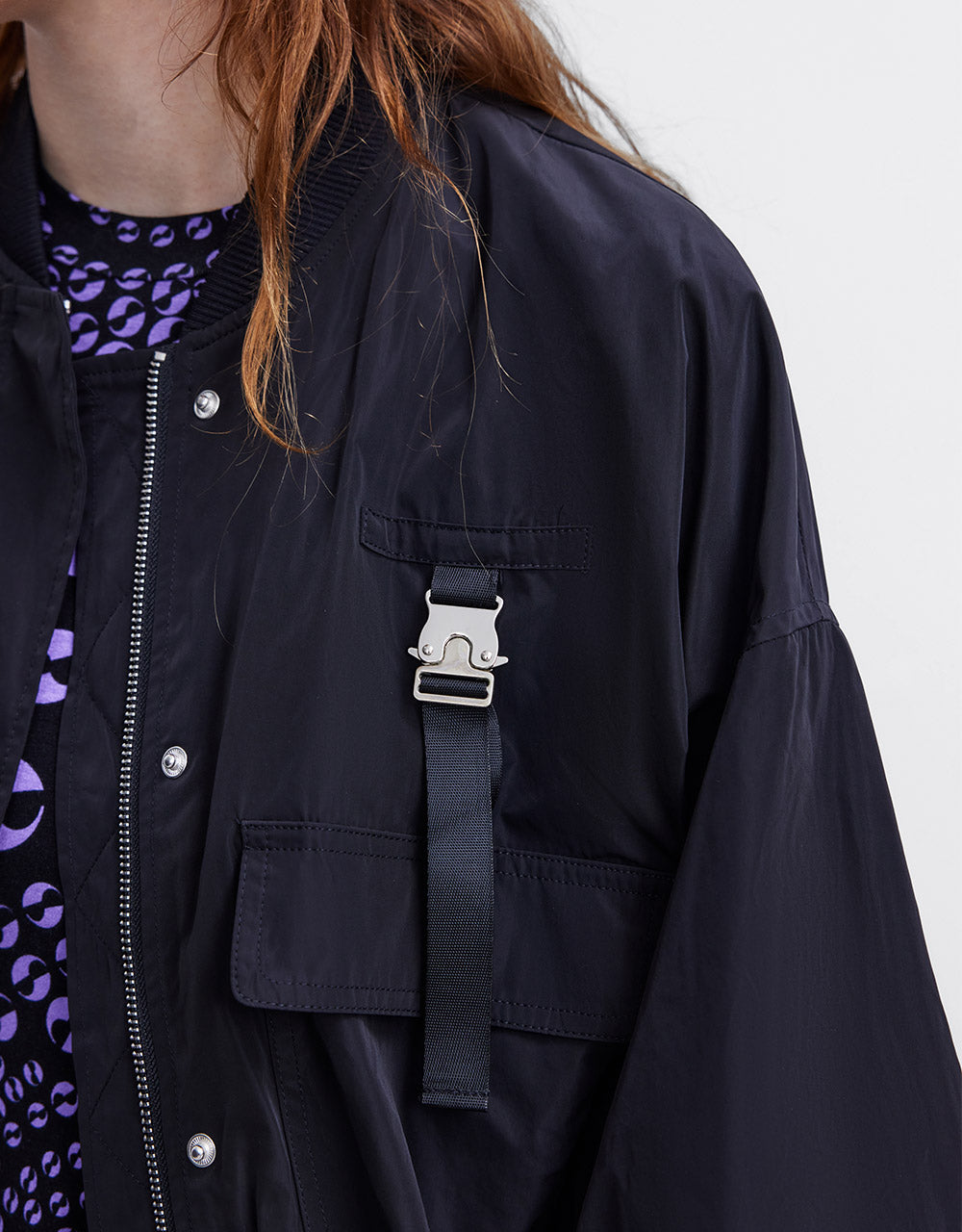 Zippered Bomber Jacket