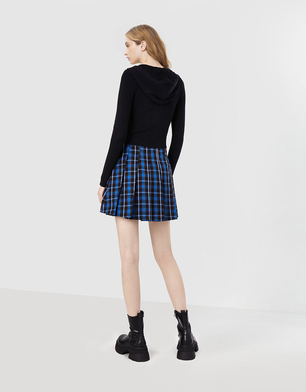 Plaid Pleated Skirt