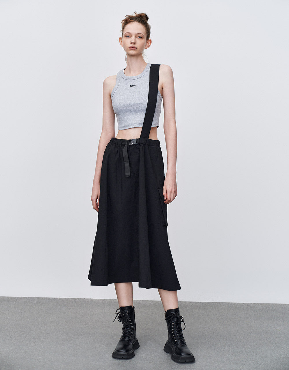 Midi Skirt With Detachable Strap