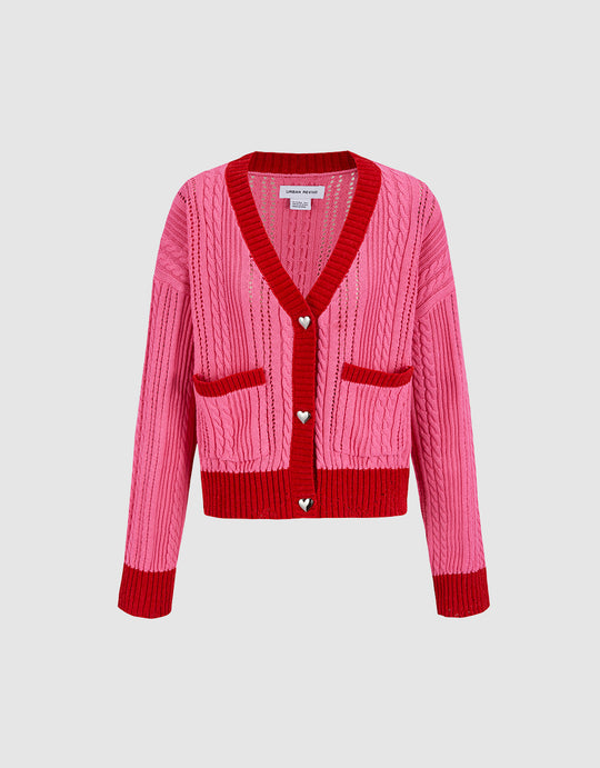 Contrast Trim Cardigan