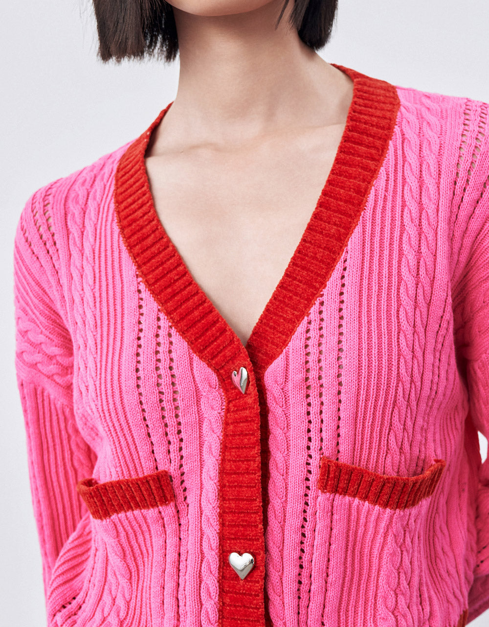 Contrast Trim Cardigan