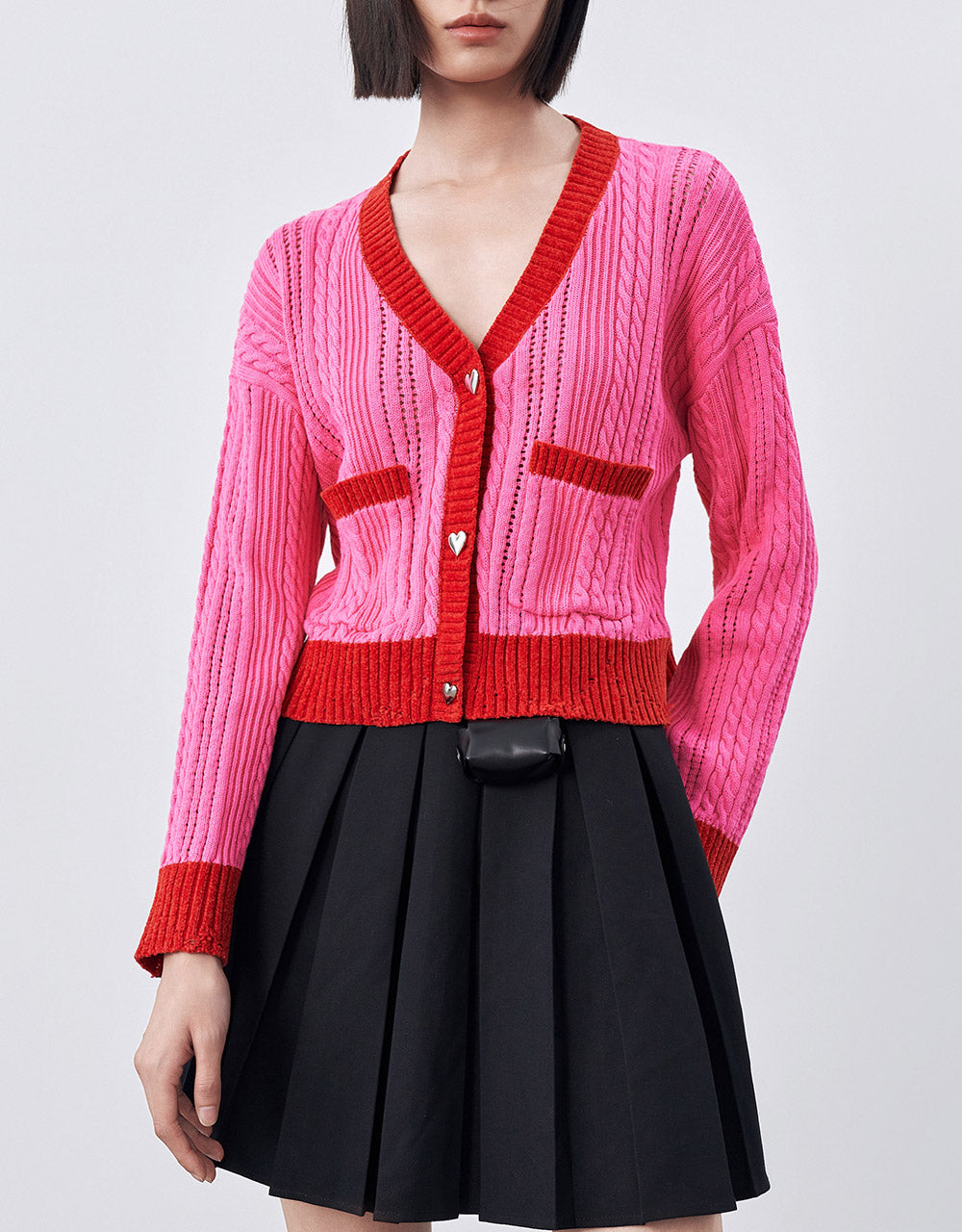 Contrast Trim Cardigan