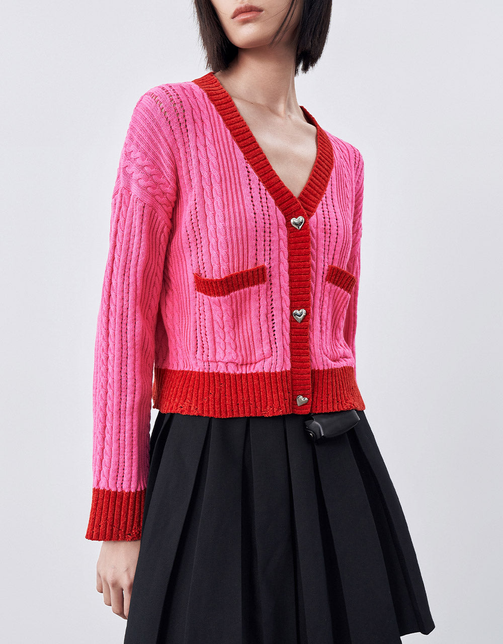 Contrast Trim Cardigan
