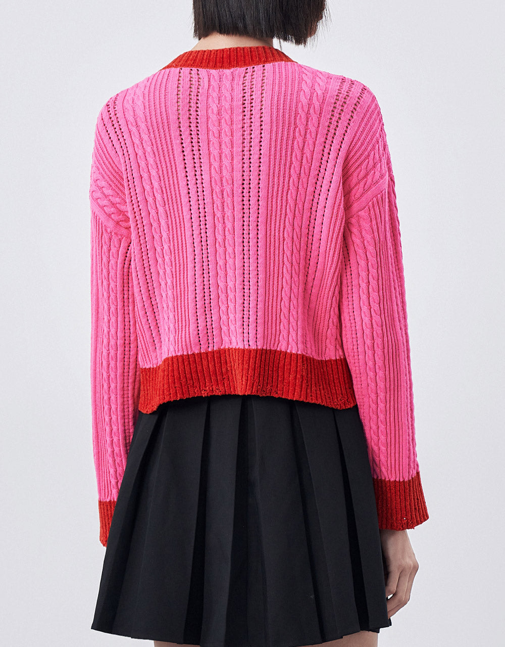 Contrast Trim Cardigan