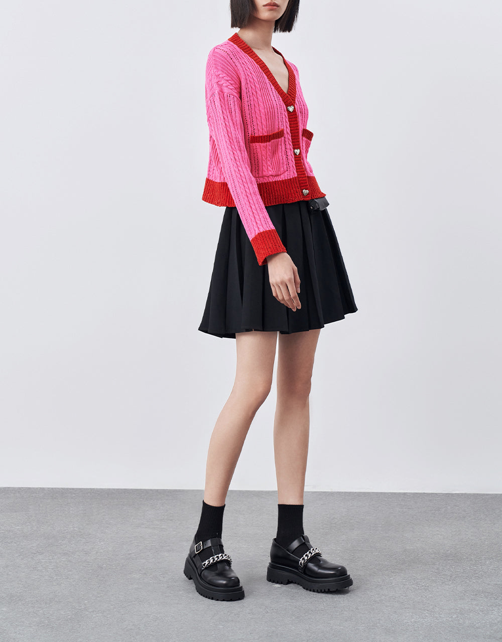 Contrast Trim Cardigan