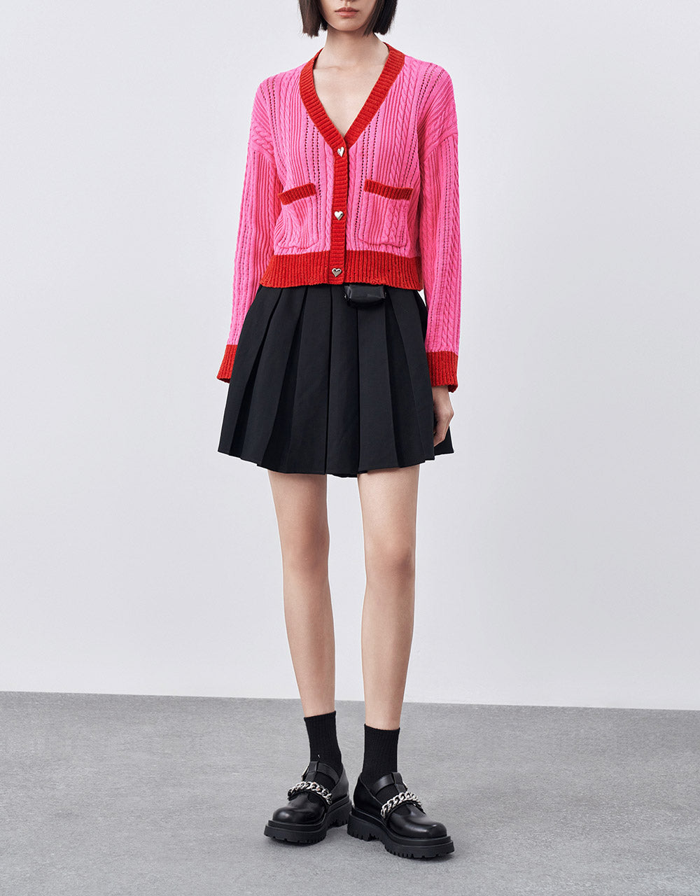 Contrast Trim Cardigan