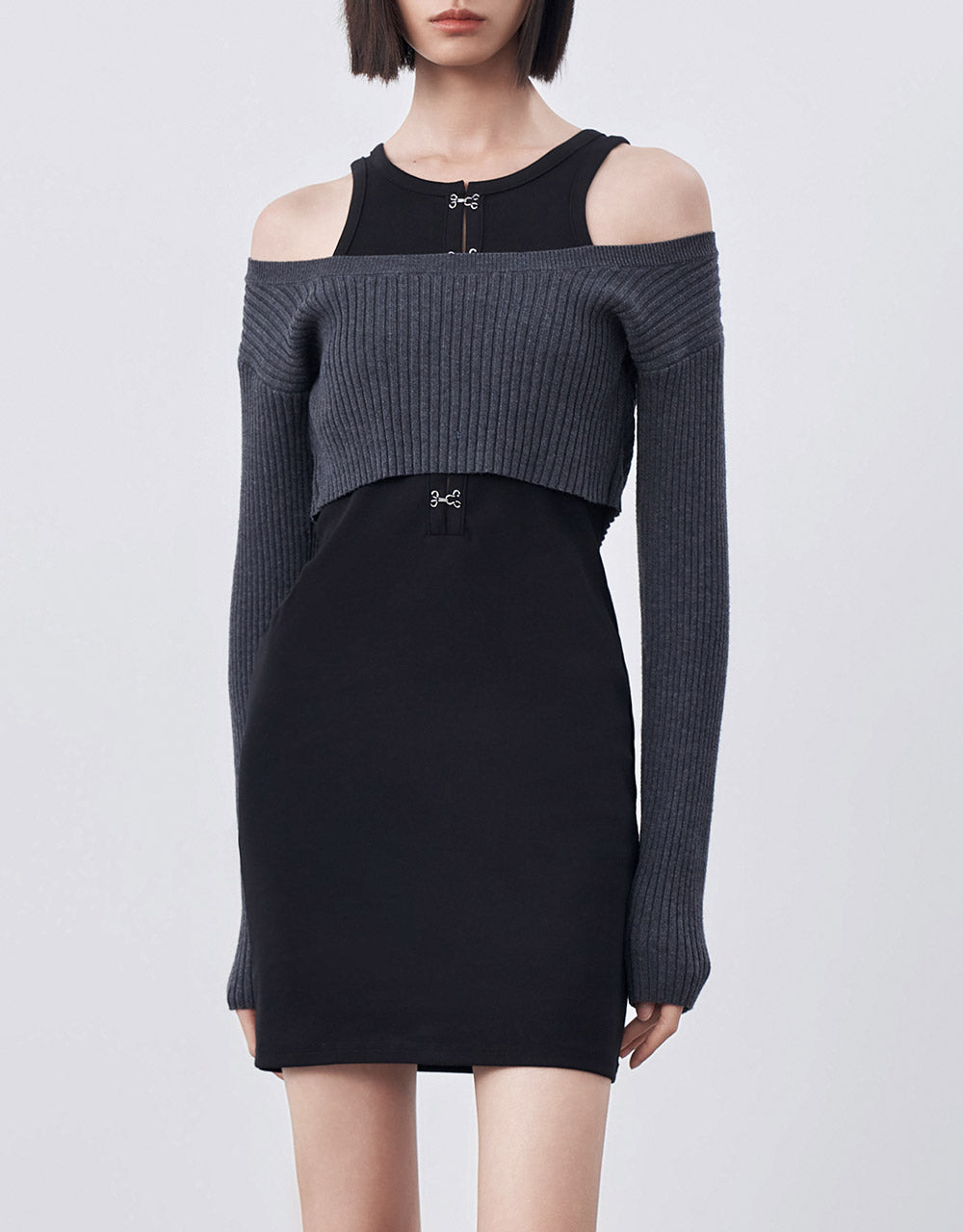 Combination Knit Dress