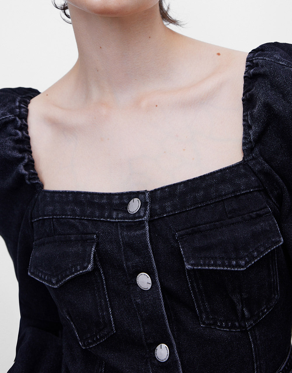 Belted Button Up Denim Dress