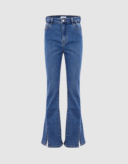 Slit Flare Jeans