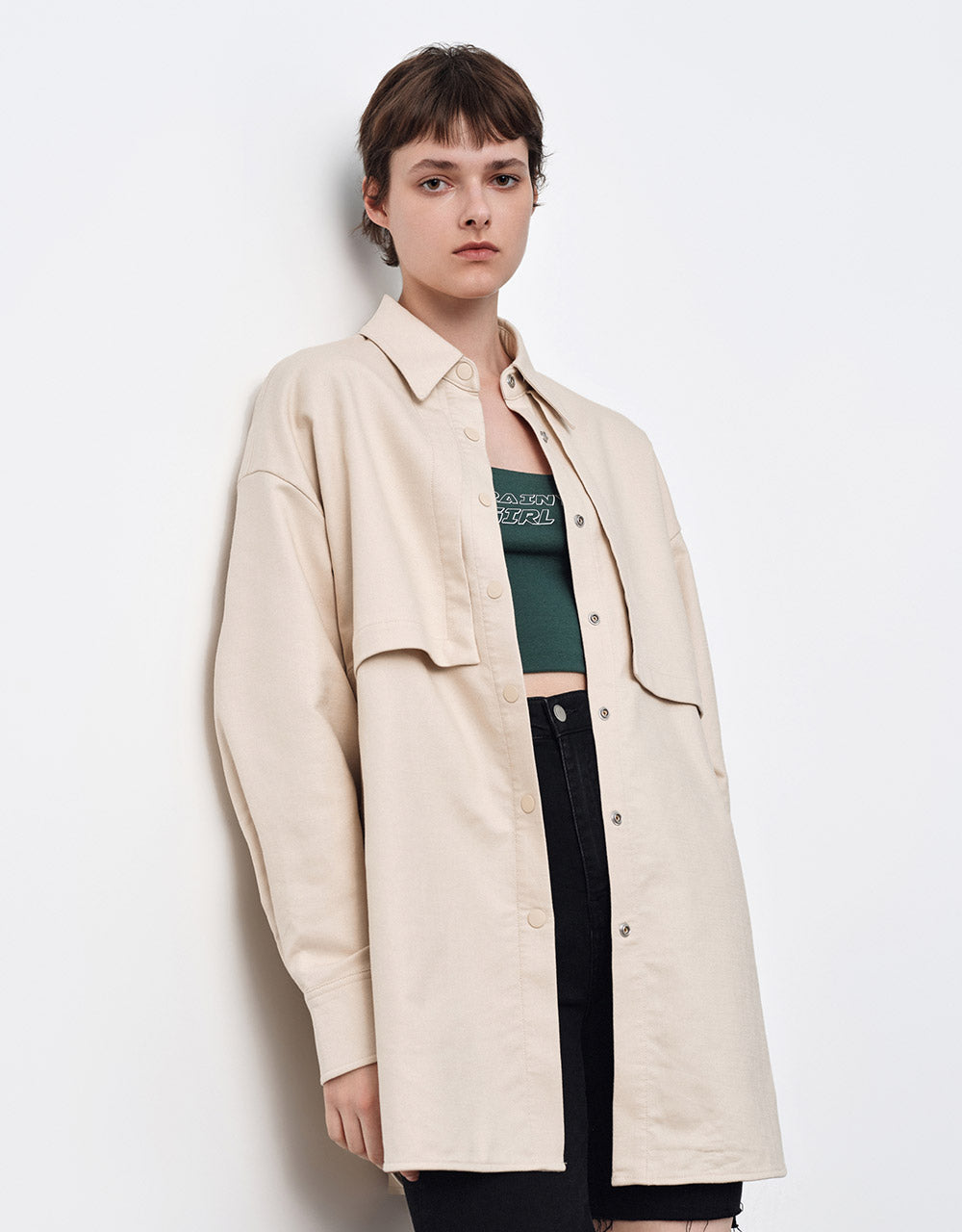 Combination Button Up Shirt