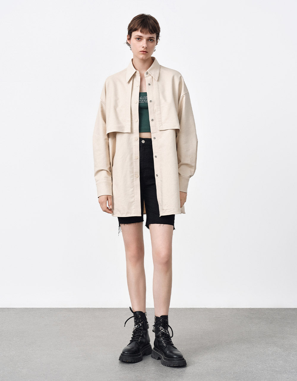 Combination Button Up Shirt