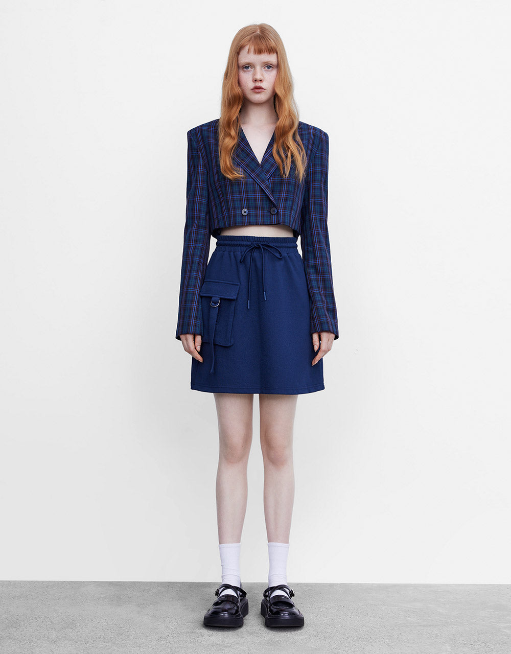 High Waist Mini Skirt With Pocket