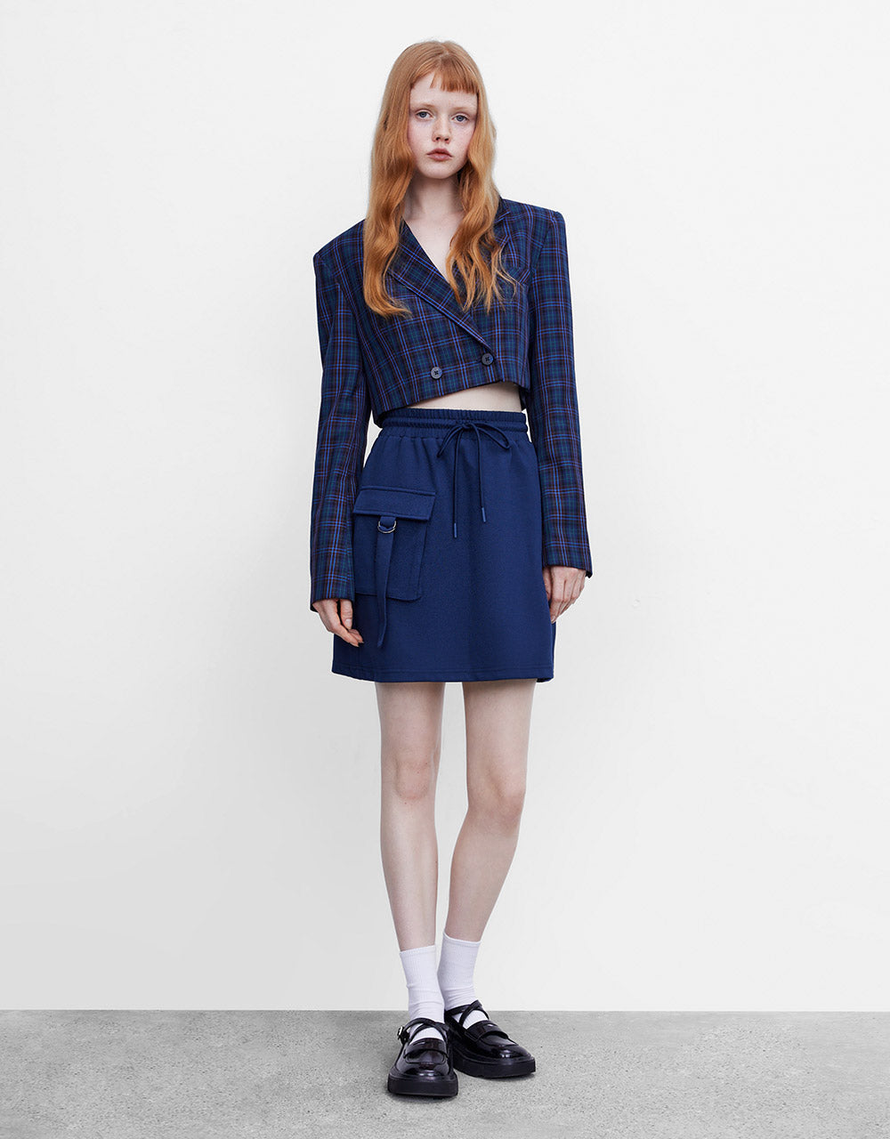 High Waist Mini Skirt With Pocket