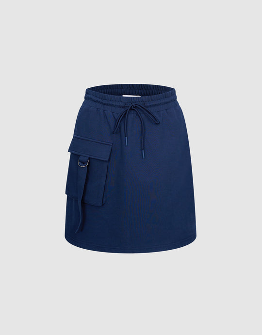 High Waist Mini Skirt With Pocket