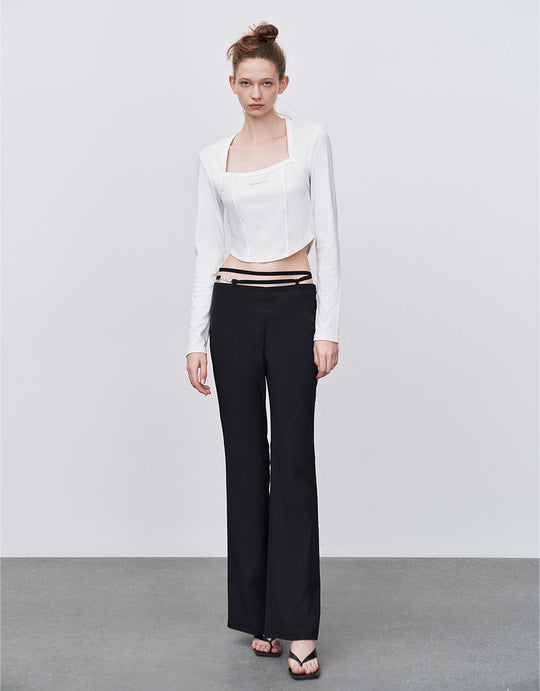 Tie Side Flare Pants