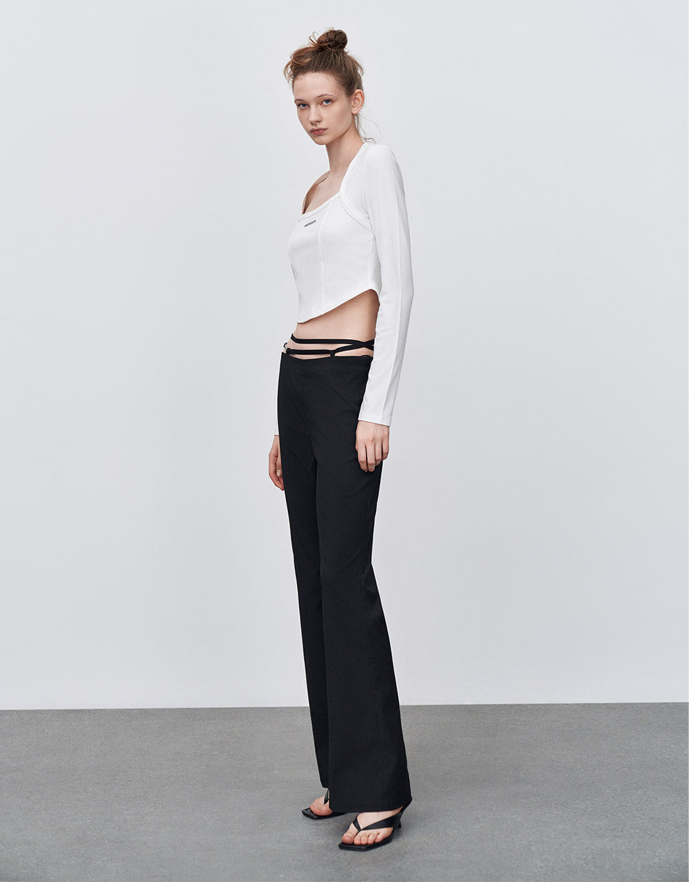 Tie Side Flare Pants