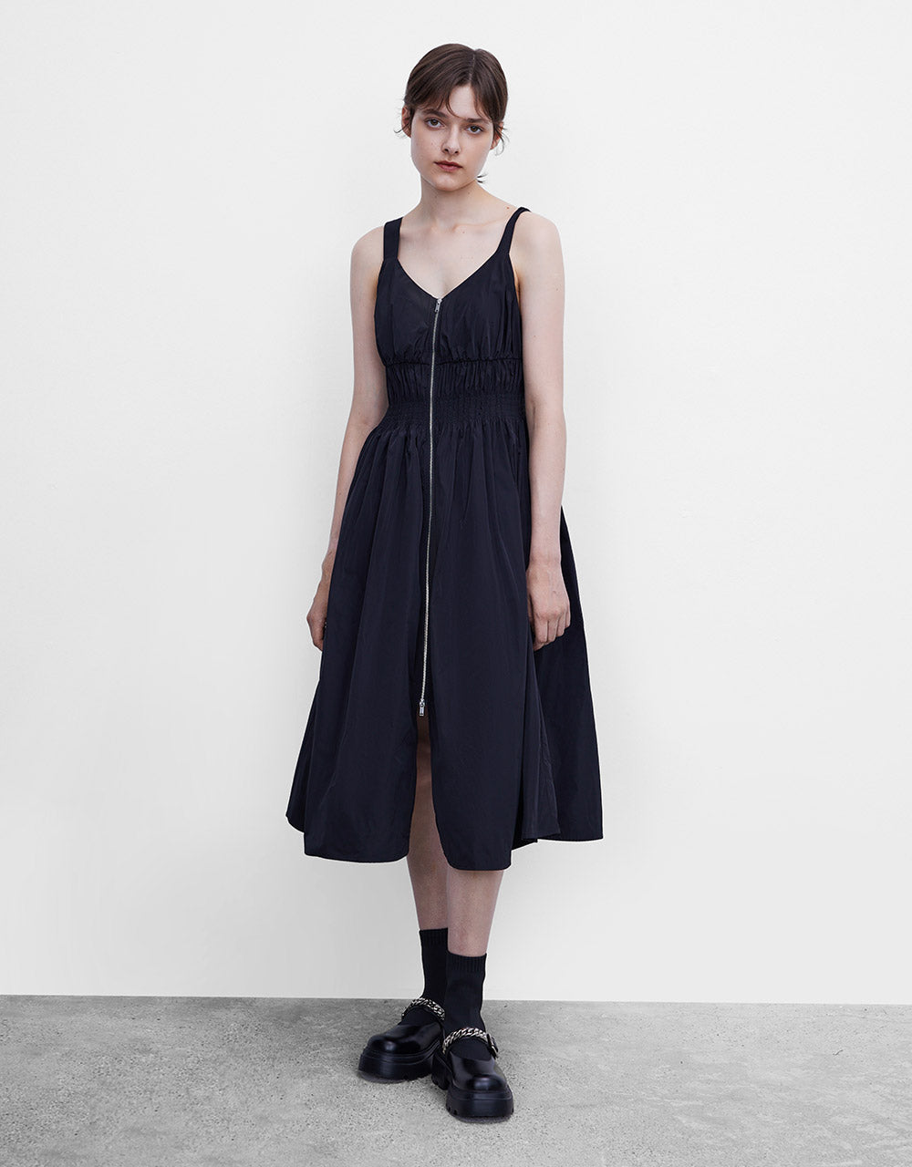 Zip Up Layered Dress