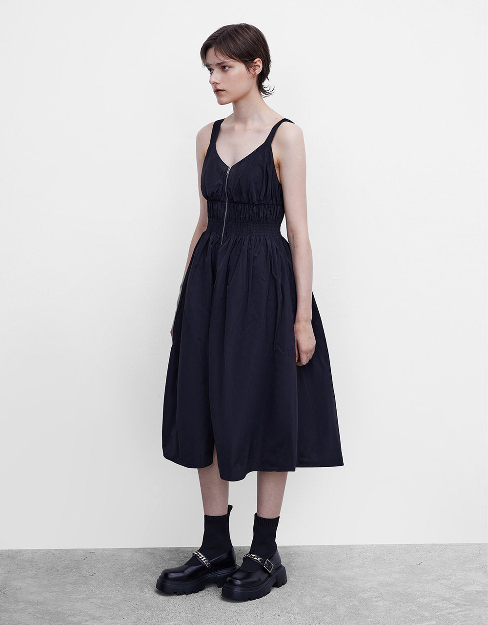 Zip Up Layered Dress