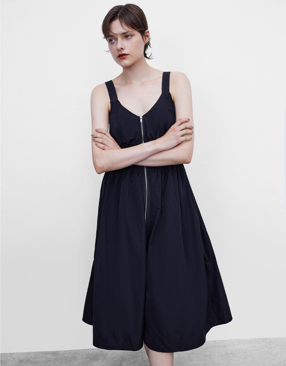 Zip Up Layered Dress