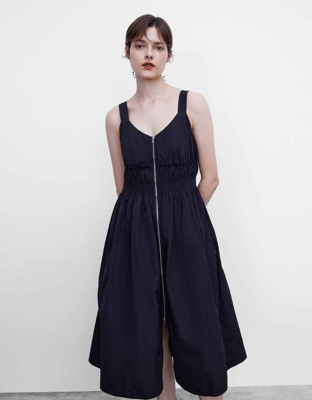 Zip Up Layered Dress