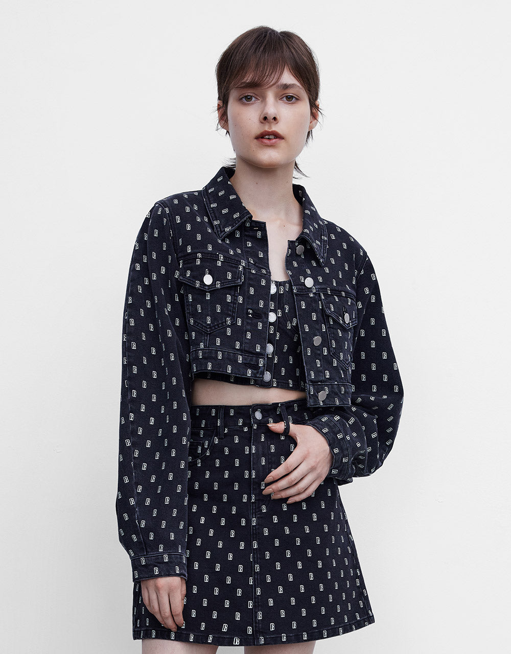 Letter Print Denim Jacket