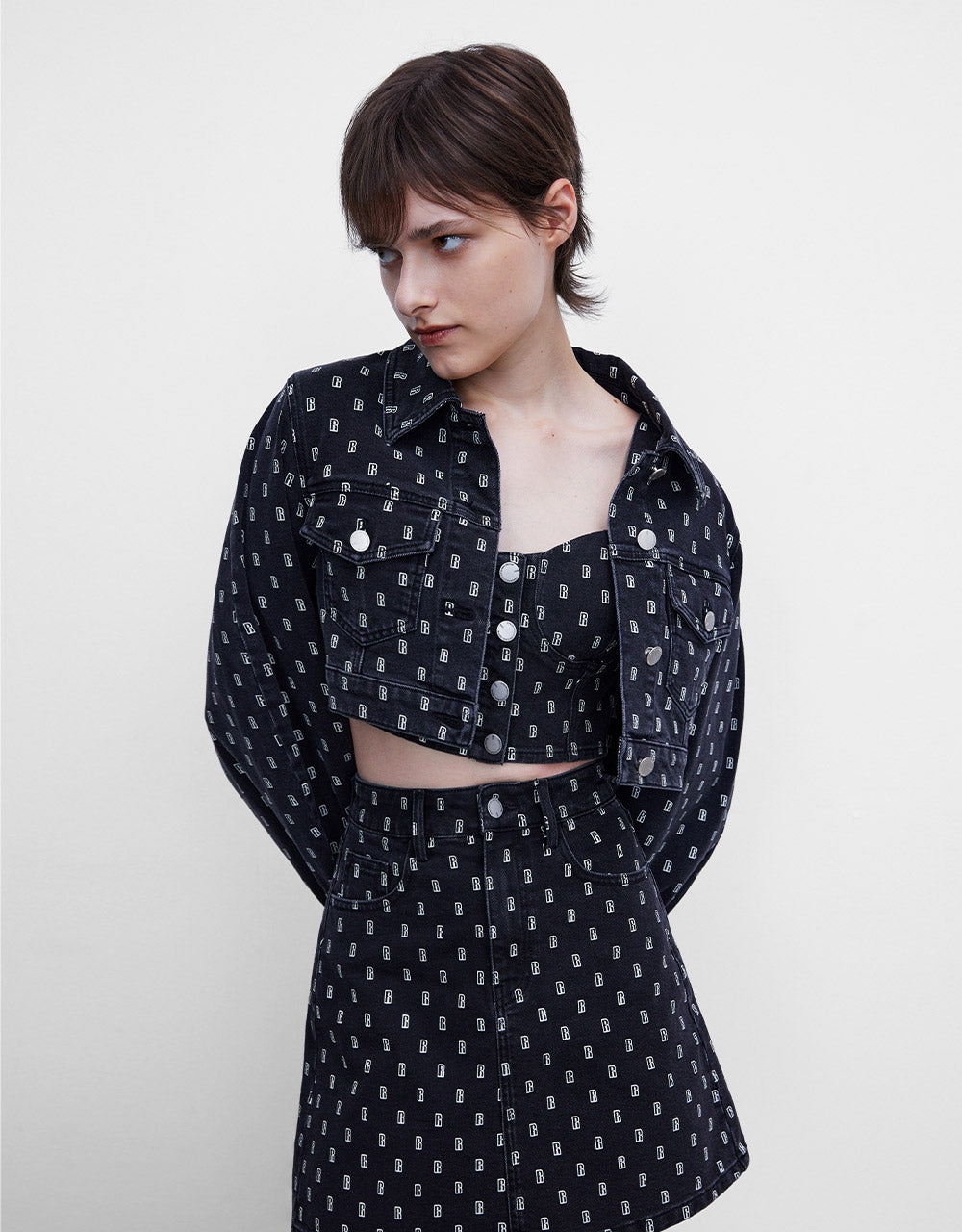 Letter Print Denim Jacket