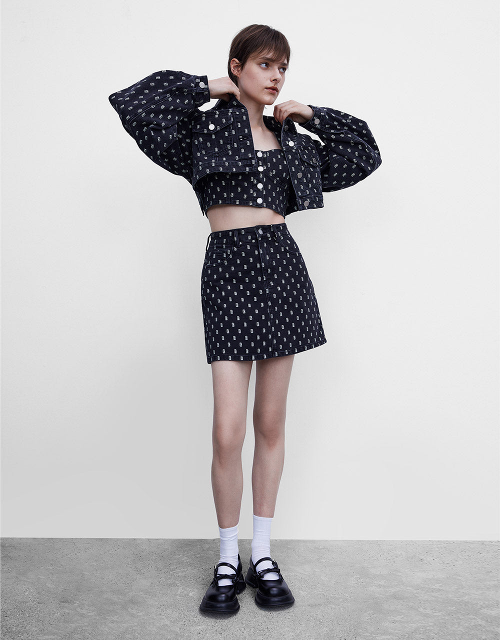 Letter Print Denim Jacket