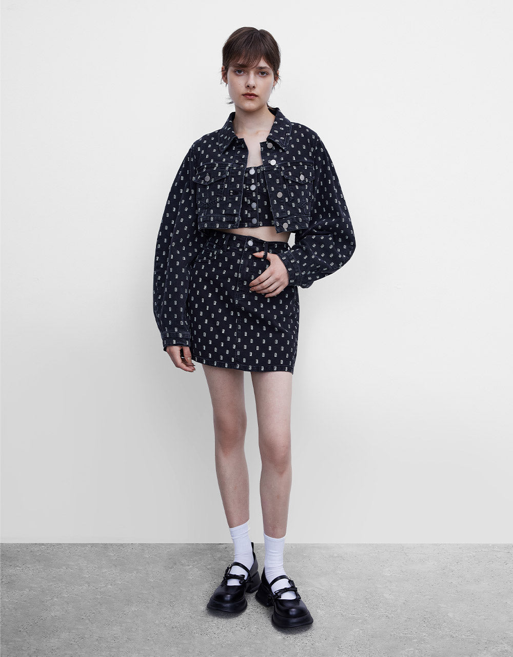 Letter Print Denim Jacket