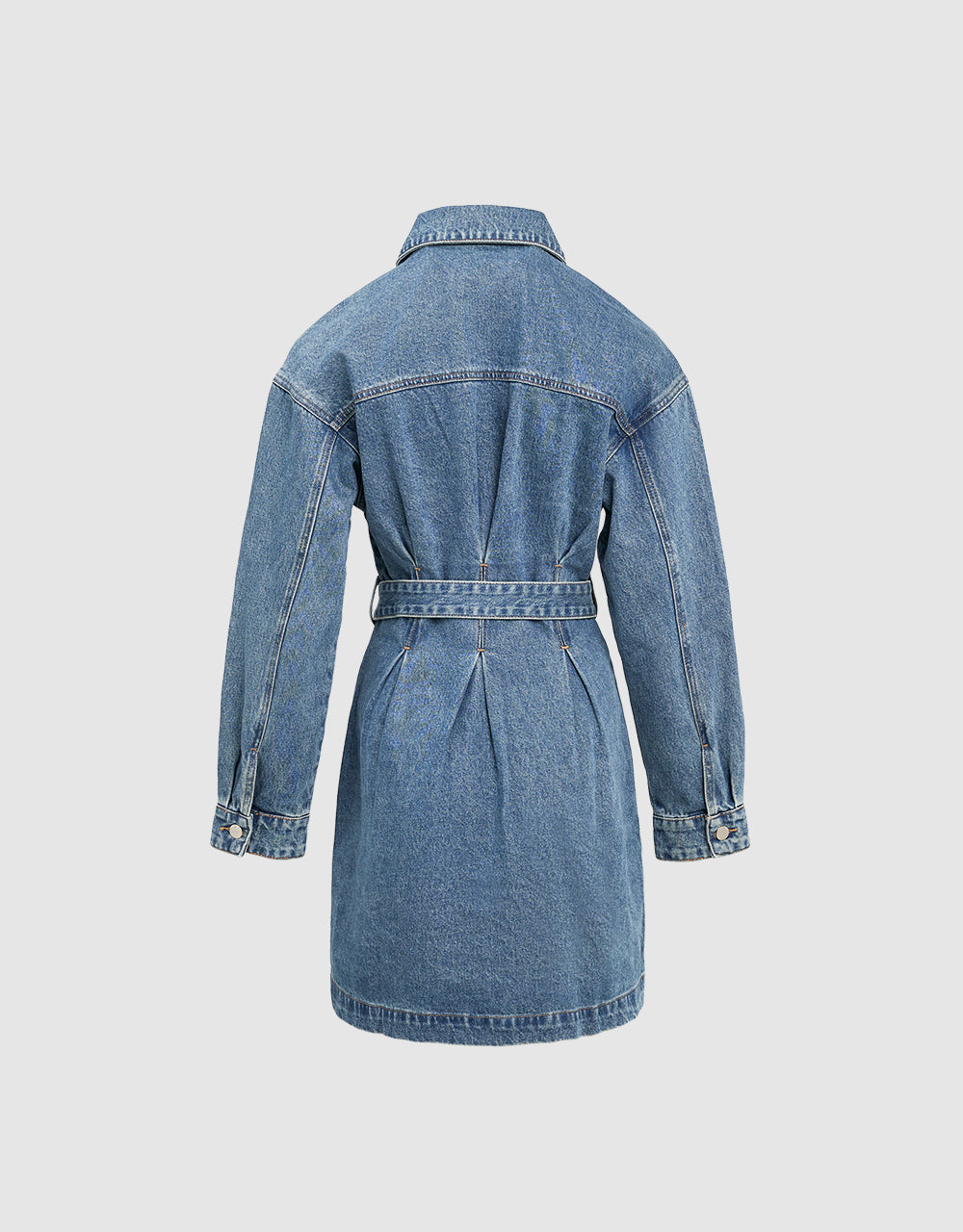 Belted Denim Dress