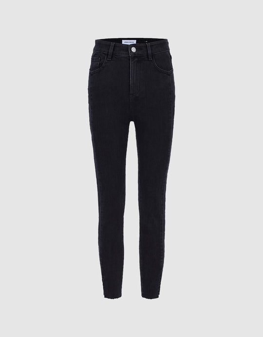 Slit Hem Skinny Jeans
