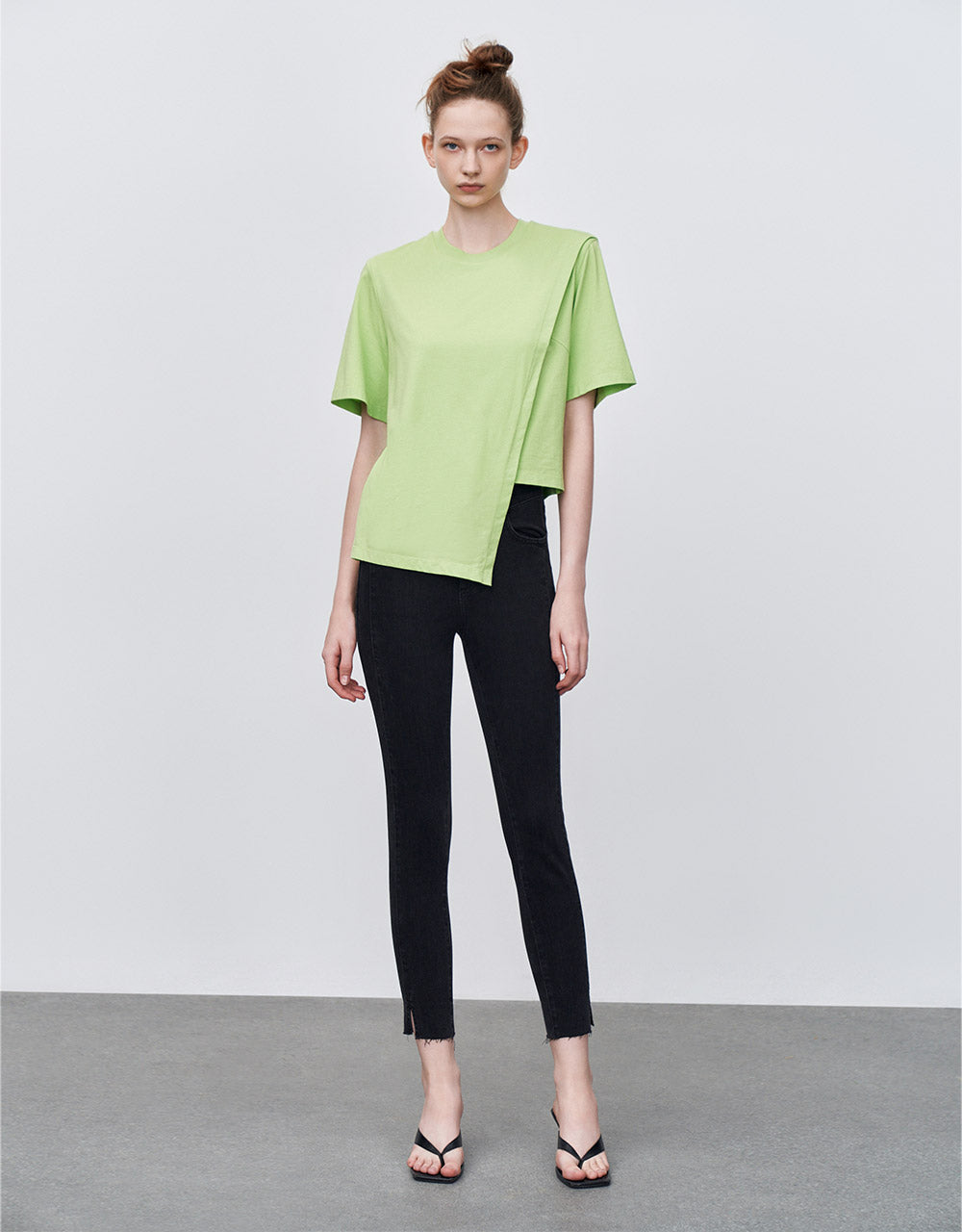 Slit Hem Skinny Jeans