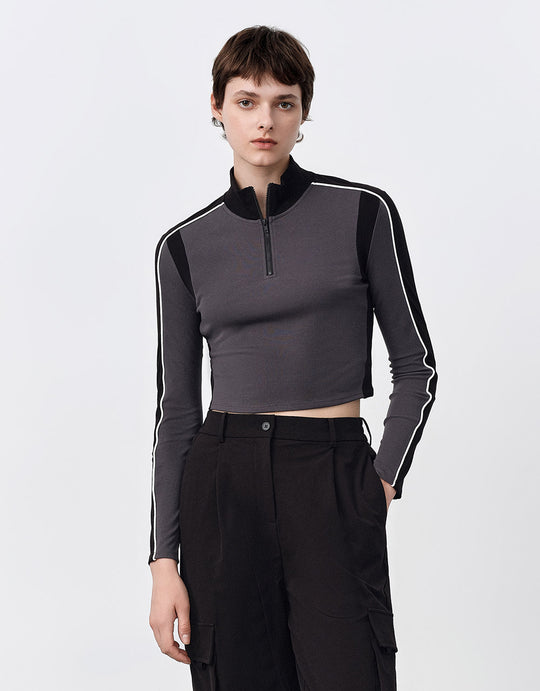 Colorblock Cotton Sweatshirt