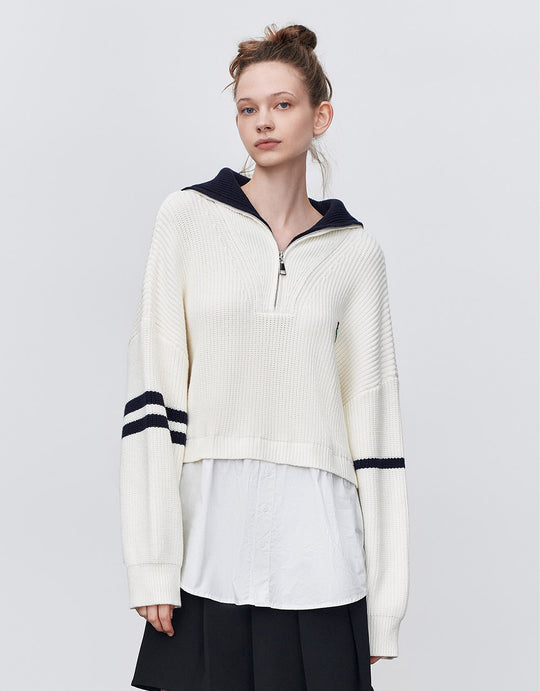 Combination Colorblock Sweater