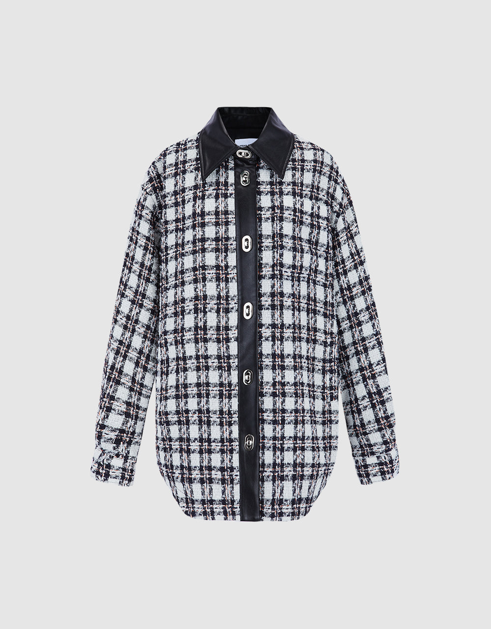 Combination Tweed Plaid Jacket