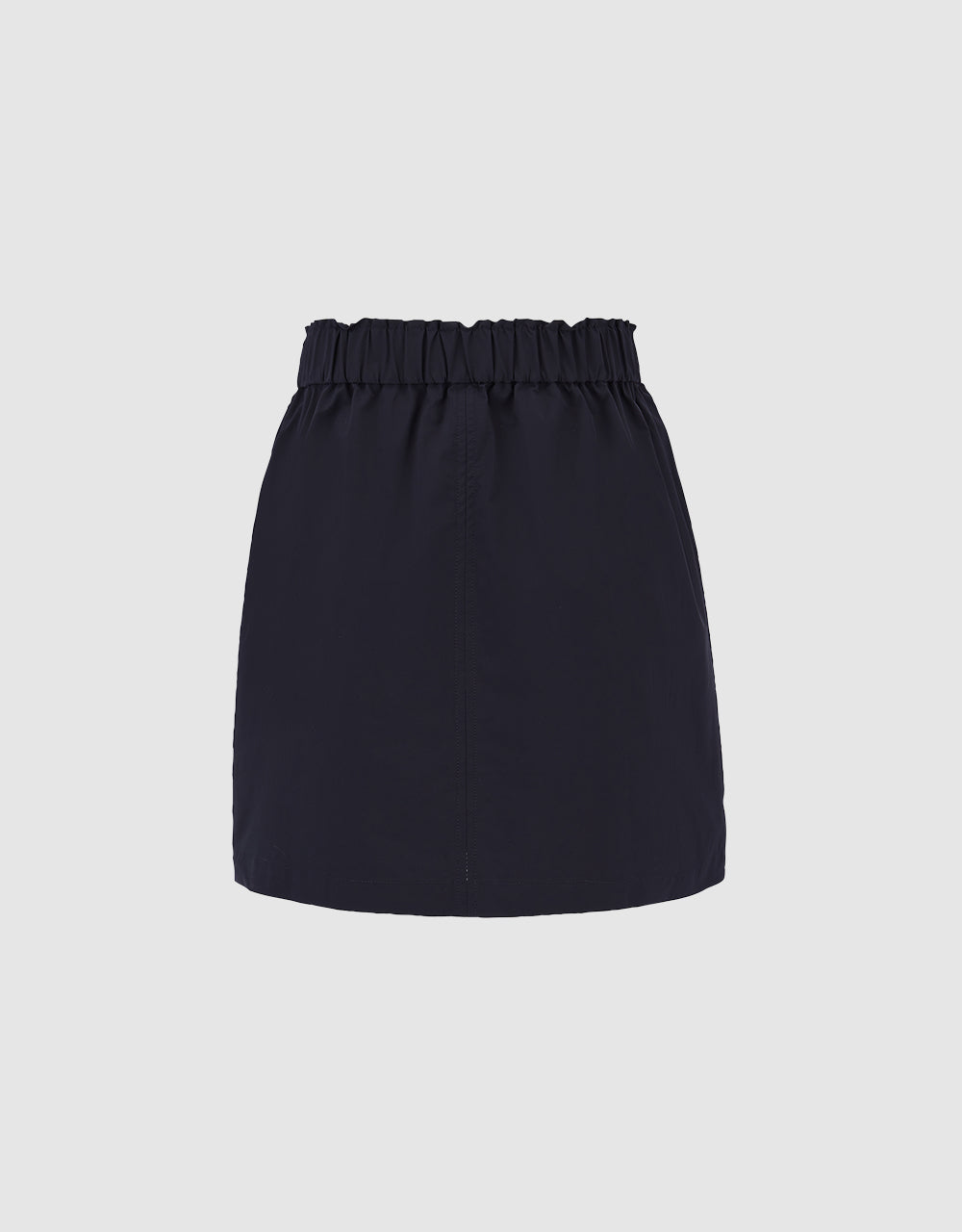 Ruched Mini Skirt With Belt