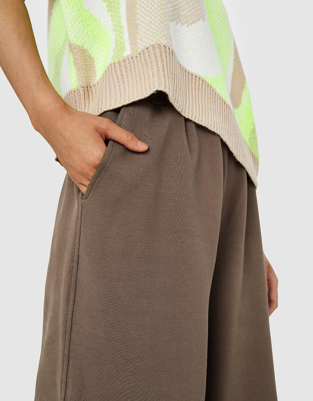 Elastic Waist Wide Leg Pants