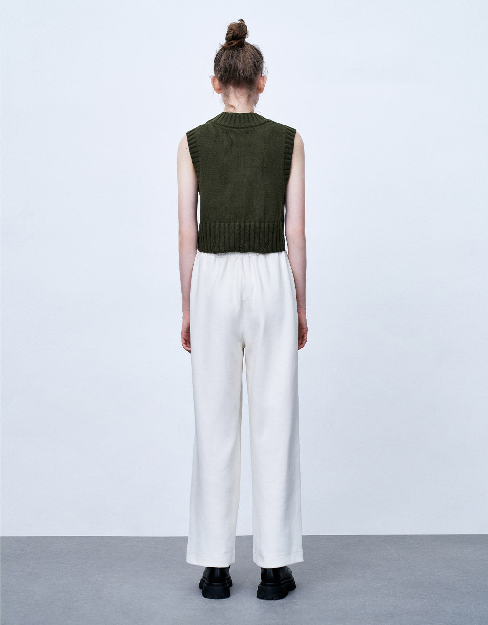 Elastic Waist Wide Leg Pants