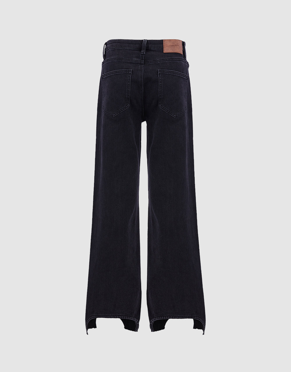 Asymmetrical Hem Straight Jeans