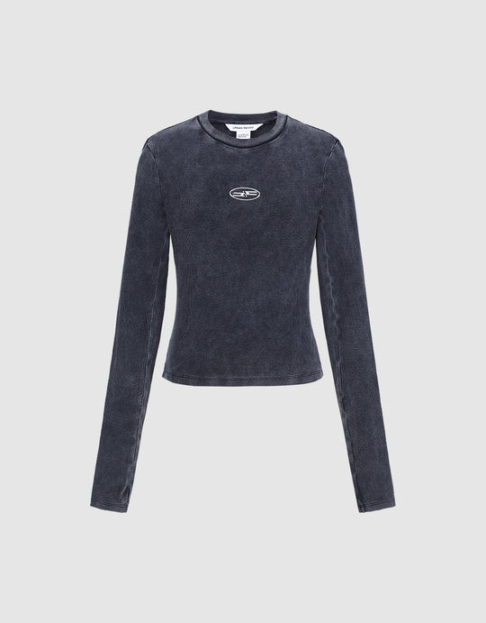 Badge Logo Knitted T-Shirt