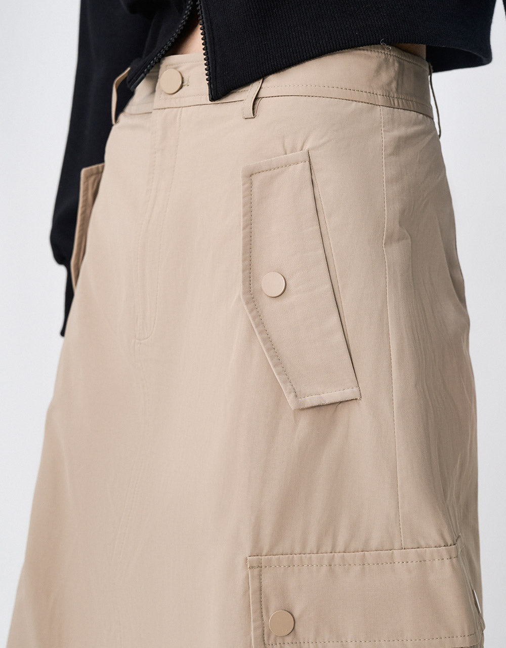 Utility Pocket Midi Skirt