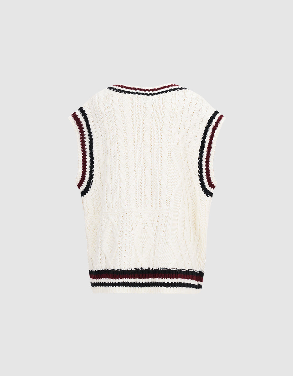 Contrast Trim Sweater Vest