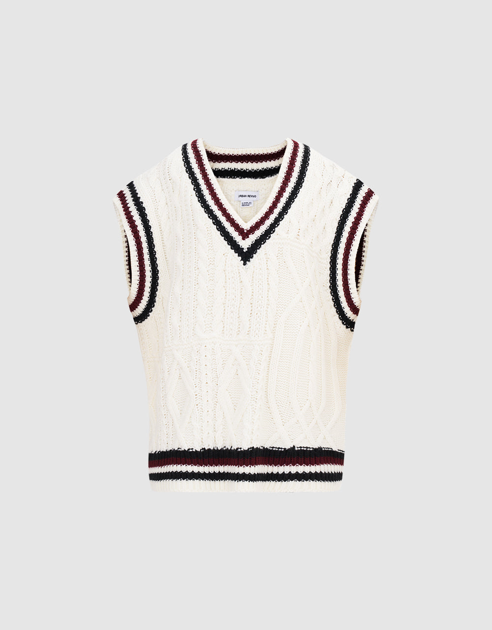 Contrast Trim Sweater Vest