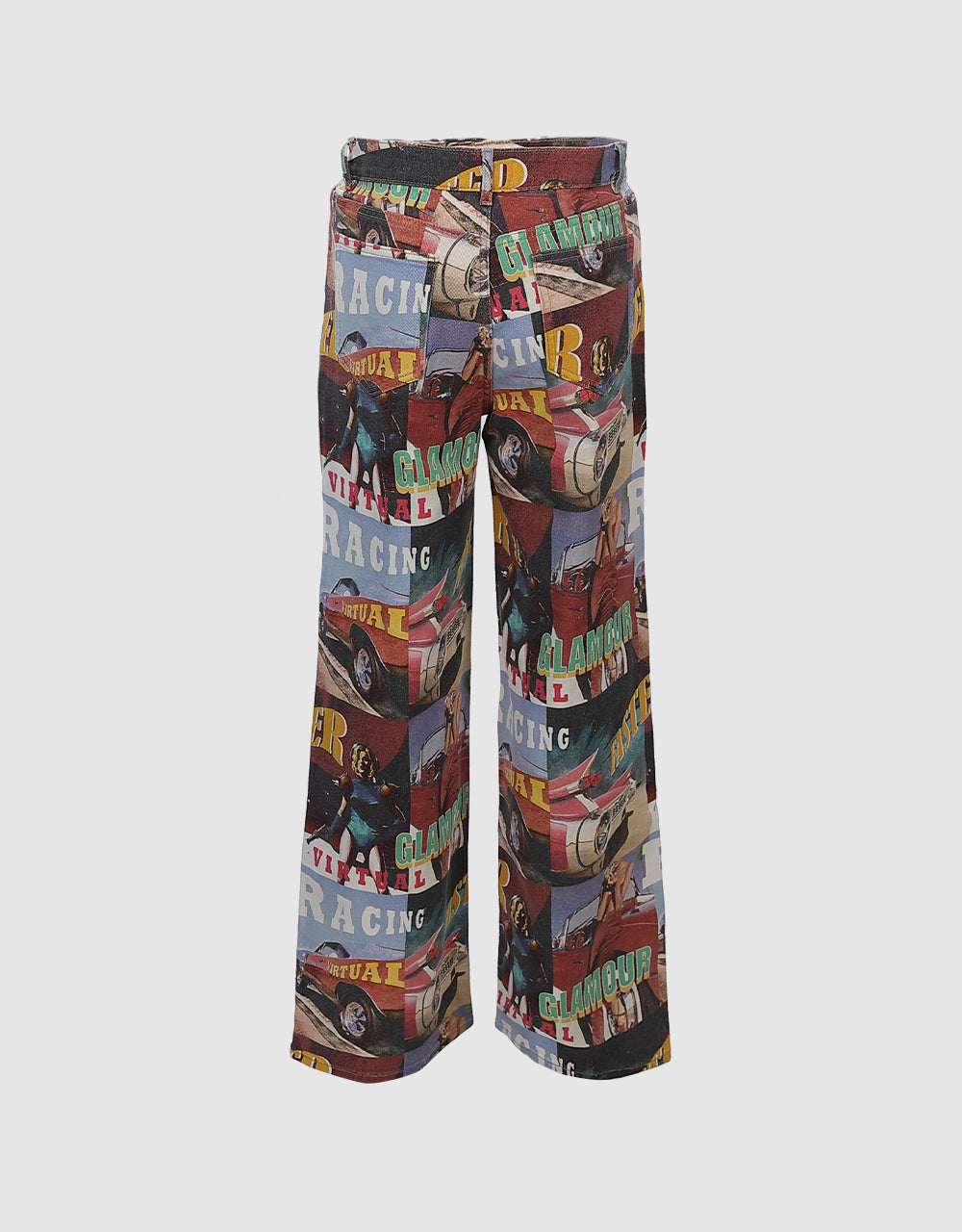 Printed Wide Leg Jeans